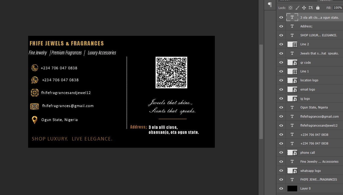A business card project